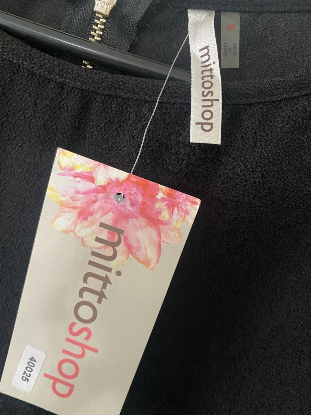 mittoshop Black Long Sleeve Shift Dress NWTs